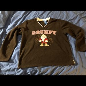 Disney Fleece Grumpy Sweater | Grumpy 7 Dwarfs | Brown Sweater| Snow White